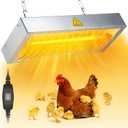 VORIGY 600W Heat Lamp for Chickens, Large Chicken Coop Heater, Adjustable Temp and Height, No Assembly Brooder Heater for Chicks Pets Livestock, 1 Pack