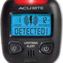 AcuRite 02020 Portable Lightning Detector Black, 2L x 1W x 2H