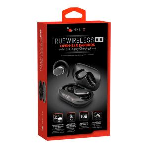 Helix True Wireless Air Open-Ear Earbuds wit LCD Display Charging Case