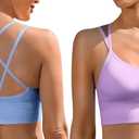 Sykooria 3 Pack Strappy Sports Bra for Women Sexy Crisscross for Yoga Running Athletic Gym Workout Fitness Tank Tops (XL)