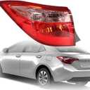 Munirater 1-Pack Rear Left Tail Light Assembly Replacement for Corolla 2017 Outer Driver Side Brake Lamp