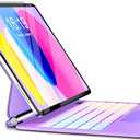 Magic-Style Keyboard Case for iPad 11th Gen A16 (2025)/10th Gen 10.9" (2022) with Floating Magnetic Cover, Rainbow Backlit & Multi-Touch Trackpad - Purple