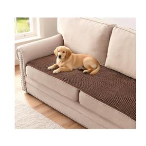 H.VERSAILTEX Plush Chenille Couch Cover for 3 Cushion Couch Anti Slip Washable Sofa Slipcovers Soft and Durable Furniture Protector for Dogs Cats Kids (27.5" x 59", Caramel)