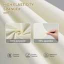 Trlyc Ivory Spandex Chair Covers 100 Pcs for Wedding Party