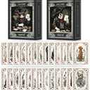 Unique Vintage Cat Dog Portraits Playing Cards, Cute Pet Themed Poker Cards, Featuring Backup Deck,Standard Index(Poker Deck 54 Cards All Different), for Family Game Night