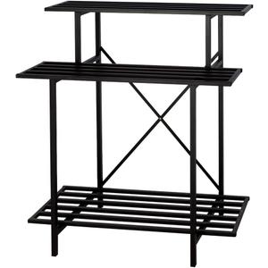 Zhongma 3 Tier Sturdy Plant Stand Space-Saving Heavy Duty Plant Holder for Home Indoor and Outdoor, L35.43 xW17.32 x H39.37 inch, 660 LBS Capacity & Heavy Duty Construction.