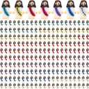 210 Pack Little Jesus Figurines in Bulk, Pocket Jesus Loves You, Jesus Small Figures, Little Tiny Jesus Figures for Church Christmas Party Favors Baptism Gifts