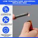 Tandefio 36 Pcs Low Temperature Universal Welding Rod Sticks Metal Easy Melt Low Melt Solder Pipe Tools Electrode Aluminum Rod for Stainless Steel Iron, Beginner and Pro (Classic)