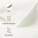 Ascoza 12pack 90x156 Inch Ivory Rectangular Tablecloth 8 Feet Table Cloth in Polyester Fabric for Wedding/Banquet/Restaurant/Parties