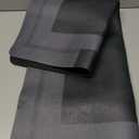 ACCUMTEK Ultra Thin Bath Mat, Upgrade Backing Non Slip Thin Bath Mats Fit Under Door, Quick Dry Ultra Absorbent Bathroom Rugs, Machine Washable Bath Rugs for Bathroom, Bathtub, Black/Bordered/36 x24