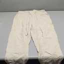 Tanming Linen Pants for Women Summer Casual High Waisted Drawstring White Beach Pant S