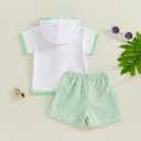 Kids Baby Boy Girl Swim Cover Up Toddler Swim Trunks and Short Sleeve Coverup Beach Bathing Suit Swimwear (12-18 Months, Green)