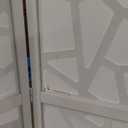Roundhill Furniture Giyano 4 Panel Screen Room Divider, White