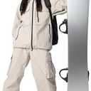 YEEFINE Women's Snow Snowboard Suits Baggy Men's Ski Jacket and Pants Set Insulated Snowsuits Waterproof Winter,M