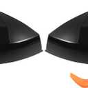 X AUTOHAUX Pair Car Rear View Driver Passenger Side Mirror Cover Cap Replacement Gloss Black for Audi A3 S3 8V 2013-2018 for Audi S3 8V 2015-2018 Mirror Guard Covers Exterior Decoration Trims