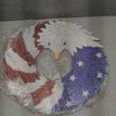 2026 Eagle Flag Wreath, 250th Anniversary Patriotic Eagle Wreath, Red White and Blue with Stars, Independence Day 4th of July Front Door Wall Decor (Medium-2D, Round)