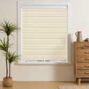 Cordless Zebra Blinds for Indoor Windows Free-Stop Zebra Shades Dual Layer Light Filtering Sheer Shades Roller Window Blinds for Home (23" W X 72" H, Cream)