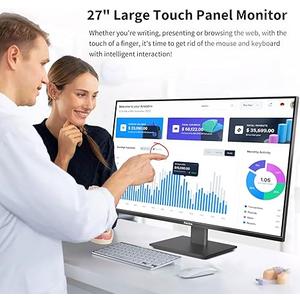 Touchscreen Monitor 27 Inch 2K 100Hz Gaming Monitor, QHD 2560x1440 IPS PC Monitor, 10-Point Multi Touch Screen Computer Monitor, USBC HDMI VGA Ports, Built-in Speakers