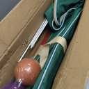 ApudArmis 35In Six Players Croquet Set with Deluxe Premiun Pine Wooden Mallets,Colored Ball,Wickets,Stakes - Lawn Backyard Game Set for Adults/Teens/Family (Large Carry Bag Including)