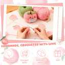 3 x Funny for Wife Husband, Romantic Crochet Peach with Card, 'Still Drive Me Crazy' Keepsake for Her Him, Cute Birthday Present for Partner, Handmade Lasting Love Plush for Couples