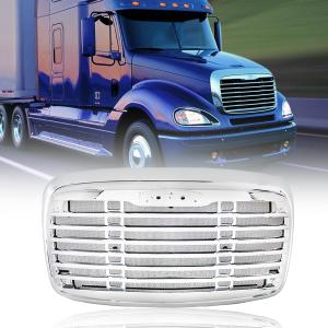 Chrome Front Hood Radiator Grille Compatible With 2004-2017 Freightliner Columbia (with Bug Screen), UT-FCE-0101