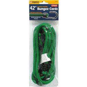 CargoLoc 62325 Bungee Cords with High Tensile Steel Hooks, 42-Inch, Green