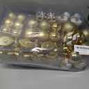 Sattiyrch 76ct Christmas Tree Ornaments Set, Golden Shatterproof Christmas Balls Decorations, Xmas Decorative Hanging Ornaments(Golden)