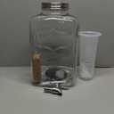 Galssmagic 2 Gallon Glass Drink Dispenser with Stainless Steel Spigot,1 Pack Glass Beverage Dispenser Water Lemonade Dispensers for Parties