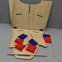 NI-ROU Vertical Cornhole Game with 8pcs Bags Wood Bean Bag Toss Games for Kids and Adults Outdoor & Indoor Use