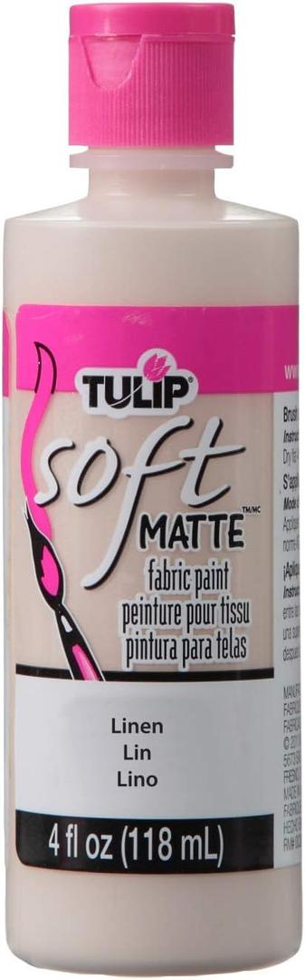 Tulip 26534 Fabric Paint, Matte Linen 4 Fl Oz, 0.5 Inches