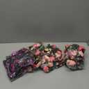 Miracliy 8 Pack 65 FT Flower Garland Decorations Plastic Artificial Flowers for Wedding Decoration Photo Booth Backdrop (Pink&purple)