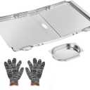 Suranew Grease Tray Replacement for Dyna Glo, Dynaglo, Nexgrill & Expert Grill Parts - Universal Drip Pan with Catch Pan for 4/5 Burner Gas Grills (Kenmore, BHG, 24"-30") Corrosion-Resistant (Silver)