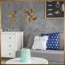Gisafai 2 Pcs Metal Nautical Wall Art Decor Ship Airplane Propeller Wall Art Vintage Nautical Decorative Rustic Boat Propeller Decor for Home Interior Decorations