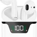 Wireless Earbuds, Bluetooth 5.3 Headphones Bass Stereo, Ear Buds with Noise Cancelling Mic LED Display, in Ear Earphones, for Laptop Pad Phones Sports Workout