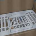 IRIS USA Dog Playpen with Door, 24 6 Panel Pet Exercise Pen  Indoor Outdoor Puppy Play Pen, Portable Plastic Pet Fence for Small Medium Dogs, Foldable 61 x 61 x 24, White