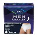 TENA Overnight Extra Coverage Incontinence Underwear for Men, Masculine and Discreet, Large/X-Large, 48 ct