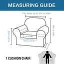 H.VERSAILTEX Rich Stretch 2 Piece Chair Cover Chair Slipcover Sofa Cover Furniture Protector Couch Soft with Elastic Bottom Chair Couch Cover with Arms Width Up to 49 Inch(Chair, Taupe)