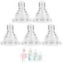 Silicone Nipple for Dr. Browns Natural Flow Level 2 Narrow Baby Bottle, Medium Flow, 3m+, 5 Count