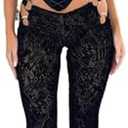 REASERAL Womens Sexy 2 Piece Outfits Lace Up Band Top Ring Cutout Long Pants Sexy Club Sets, Small