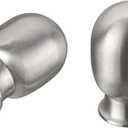 Aspen Creative 24032-12, Egg Shaped Finial for Lamp Shade, Steel in Brushed Nickel Finish, 1-7/8" Height (2 Pack)