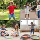 6 Pack: Toy Hoop Bundle Pack - Snap Together Detachable Adjustable Weight Size Plastic Hoops - Kids Hoola Rings for Sports, Exercise, Playing, 32-Inch