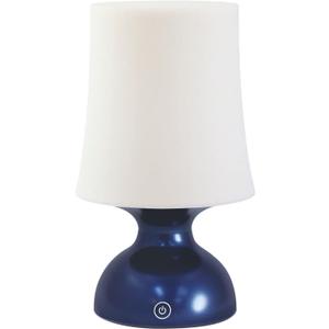 Bedside Lamp, Nursery Night Light for Babies Breastfeeding and Sleep aid, Touch Control Table Lamp for Bedroom, Blue and White Lamp, Cordless Table Lamp, Blue