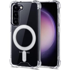 Magnetic Phone Case for Samsung Galaxy S23 MagSafe Case/Shockproof Transparent/Clear, Mag-ST-S23