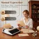 Vintage Portable Manual Typewriter with Ribbon & 100 Sheets Kraft Paper