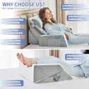 9PCS Wedge Pillow Set for After Surgery Recovery, Adjustable Memory Foam Neck Pillow, Foam Leg Pillow, Relieves Neck, Leg Pain, Sleep Apnea, and Functions as a Reading Pillow, Gray