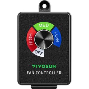 VIVOSUN Variable Speed Controller Cordless Vent Blower Speed Adjuster for Inline Duct Exhaust Fan