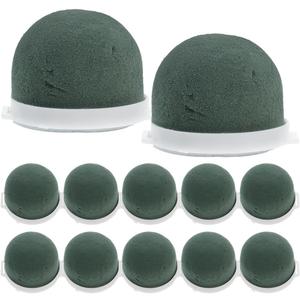 12PCS Mini Floral Foam Holder,2.16 X 1.69 Inch Half Ball Floral Foam Flower Arrangement Supplies for Wedding Banquet Anniversary Birthday