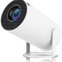 Amazon.com: HY300 Mini Portable Projector, Support 4K 1080P with Dual-Band WIFI6 5G Wireless 5.0 Bluetooth Android 11, 180 Rotatable, Auto Keystone Correction, 35"-130" Screen Video Projector : Electronics