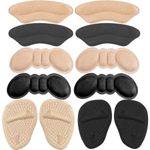 6 Pairs Heel Grips for Women's Shoes, Heel Pads for Shoes, Shoe Cushions for Women High Heel Comfort Pads - Metatarsal Pads Womens, High Heel Inserts & Shoe Inserts for Women