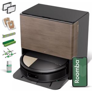 iRobot Roomba Max 705 Combo Robot Vacuum & Mop + AutoWash Dock  Extending Self-Cleaning Roller Mop, Retractable Mop Cover, Dual Brushes, Self-Empties, Heat-Washes & Dries, Avoids Obstacles, LiDAR